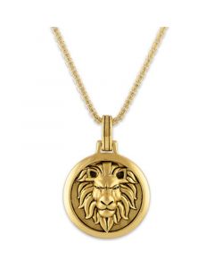 Lion Amulet 24" Pendant Necklace in 14k Gold-Plated Sterling Silver, Created for Macy's