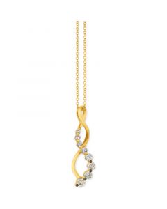 Nude Diamond™ Twist 18" Pendant Necklace (3/8 ct. t.w.) in 14k Gold