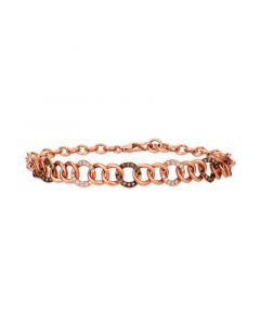 Chocolate Diamond® (1/4 ct. t.w.) & Nude Diamond™ (1/5 ct. t.w.) Link Bracelet in 14k Rose Gold