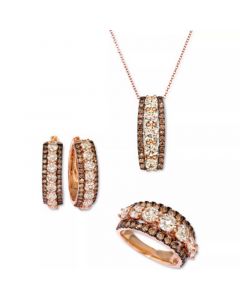 Chocolate Diamond® & Nude Diamond™ Triple Row Jewelry Collection