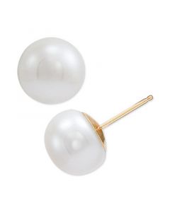 Cultured Freshwater Pearl (11mm) Stud Earrings in 14k Gold