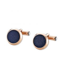 Meisterstück Rose Gold PVD & Blue Stone Cuff Links