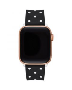 Black Polka Dot Silicone 38/40mm Band for Apple Watch®