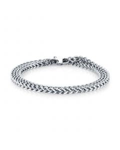 Stainless Steel Franco Chain Bracelet, 8.5" Length