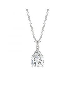 Moissanite Cushion Pendant 1-3/4 ct. t.w. Diamond Equivalent in 14k White Gold