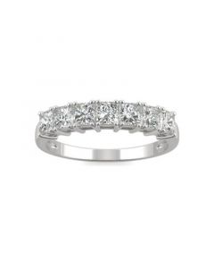 Moissanite Square Anniversary Band 1-1/4 ct. t.w. Diamond Equivalent in 14k White Gold