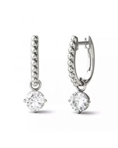 Moissanite Beaded Drop Earrings 1 ct. t.w. Diamond Equivalent in 14k Gold