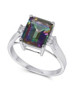 Mystic Topaz (3-3/4 ct. t.w.) & Diamond Accent Ring in 14k White Gold