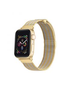 Men's and Women's Gold-Tone with Silver-Tone Striped Metal Loop Band 42mm