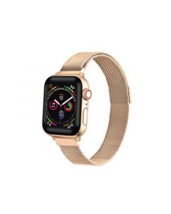 Men's and Women's Rose Gold Skinny Metal Loop Band for Apple Watch 42mm