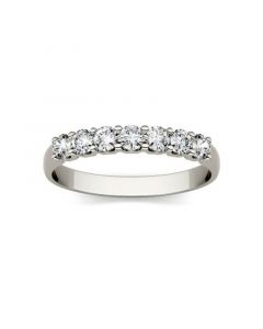 Moissanite Anniversary Band 3/8 ct. t.w. Diamond Equivalent in 14k White Gold