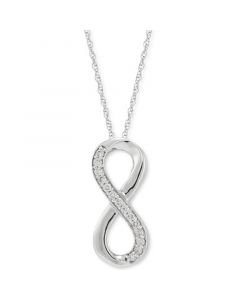 241 WEAR IT BOTH WAYS Diamond Infinity Pendant Necklace (1/8 ct. t.w.) in 14k White Gold