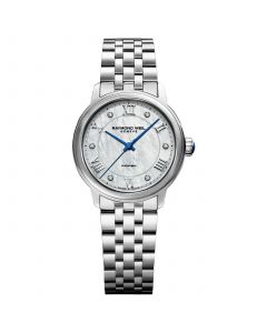 Women's Swiss Automatic Maestro Diamond Accent Stainless Steel Bracelet Watch 31mm