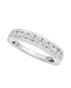 Diamond Channel Band (1 1/2 ct. t.w.) in 14K White Gold or Yellow Gold