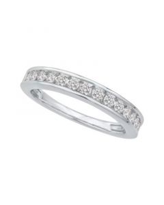 Certified Diamond Channel Band (1/2 ct. t.w.) in 14K White Gold or Yellow Gold