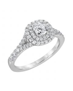 Diamond Engagement Ring (1 ct. t.w.) in 14K White Gold