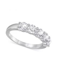 Diamond 5 Stone Band (1 1/2 ct. t.w.) in 14k White Gold