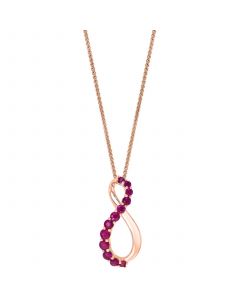 Ruby Infinity 18" Pendant Necklace (3/8 ct. t.w.) in 14k Rose Gold