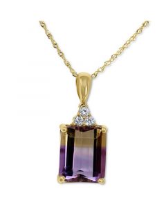 Ametrine (5-1/2 ct. t.w.) & Diamond (1/8 ct. t.w.) 18" Pendant Necklace in 14k Gold