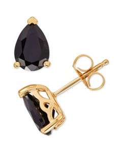 Onyx Pear-Shape Stud Earrings in 14k Gold