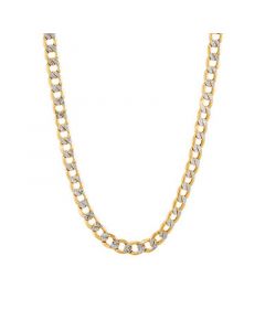 Polished Diamond Cut 26" Curb Chain in 10K Yellow Gold