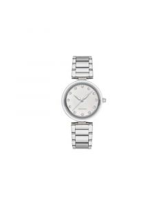 Women's Metal Diamond Silver-Tone Stainless Steel Analog Watch, 38mm