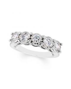 Diamond 5-Stone Band (1 ct. t.w.) in 14k White Gold