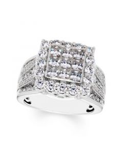 Diamond Multi Princess Engagement Ring (2 1/2 ct. t.w.) in 14k White Gold