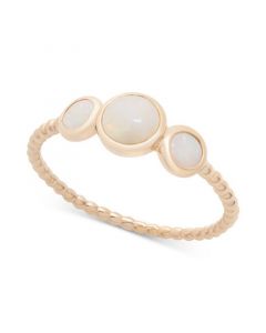 Opal Trio Bezel Statement Ring (1/2 ct. t.w.) in 14k Gold