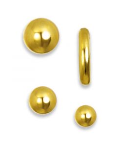 4-Pc. Set Single Graduated Ball Stud Earrings & Single Polished Mini Hoop Earring