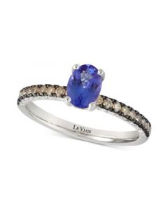 Le Via® Blueberry Tanzanite (5/8 ct. t.w.) & Diamond (3/8 ct. t.w.) in 14k White Gold