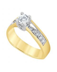 Diamond Engagement Ring (3/4 ct. t.w.) in 14K Yellow Gold