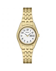 Women's Analog Essentials Gold-Tone Stainless Steel Bracelet Watch 25mm