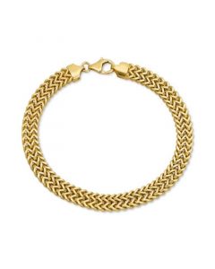 Men's Rail Link Chain Bracelet in 14k Gold-Plated Sterling Silver