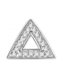 Diamond Triangle Single Stud Earring (1/20 ct. t.w.) in 14k White Gold