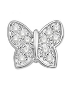 Diamond Butterfly Single Stud Earring (1/20 ct. t.w.) in 14k White Gold