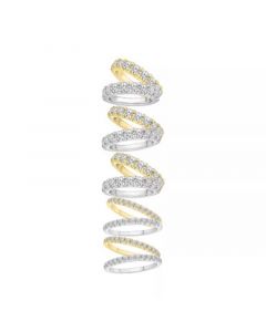 Certified Diamond Pave Band in 14K White Gold or Yellow Gold