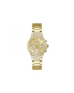 Women's Gold-Tone Stainless Steel Glitz Bracelet Multi-Function Watch 36mm