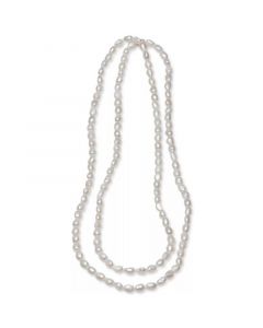 Cultured Freshwater Baroque Pearl (7-8mm) 54" Endless Necklace (Also in Pink & White Cultured Freshwater Baroque Pearls)