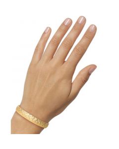 Etched Bangle Bracelet in 18K Gold-Plated Sterling Silver, Created for Macy's (Also in Sterling Silver)