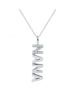 Diamond "Nana" Pendant Necklace (1/10 ct. t.w.) in Sterling Silver