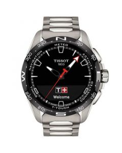 Men's Swiss T-Touch Connect Solar Titanium Bracelet Smart Watch 48mm