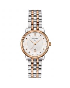 Women's Swiss Automatic Carson Diamond (1/20 ct. t.w.) Rose Gold & Stainless Steel Bracelet Watch 30mm