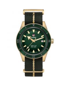 Men's Swiss Automatic Captain Cook Green NATO Strap Watch 42mm