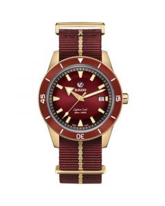 Men's Swiss Automatic Captain Cook Red NATO Strap Watch 42mm