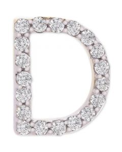 Diamond Initial D Single Stud Earring (1/20 ct. t.w.) in 14k Gold, Created for Macy's