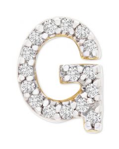 Diamond Initial G Single Stud Earring (1/20 ct. t.w.) in 14k Gold, Created for Macy's