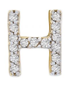 Diamond Initial H Single Stud Earring (1/20 ct. t.w.) in 14k Gold, Created for Macy's