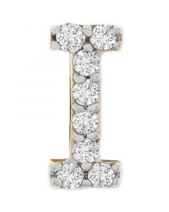 Diamond Initial I Single Stud Earring (1/20 ct. t.w.) in 14k Gold, Created for Macy's