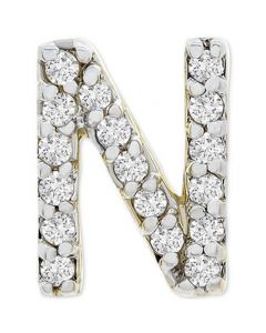 Diamond Initial N Single Stud Earring (1/20 ct. t.w.) in 14k Gold, Created for Macy's